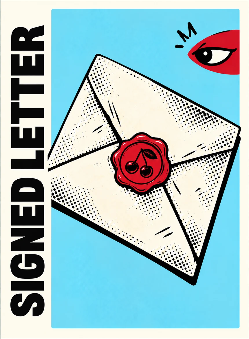 signed letter card